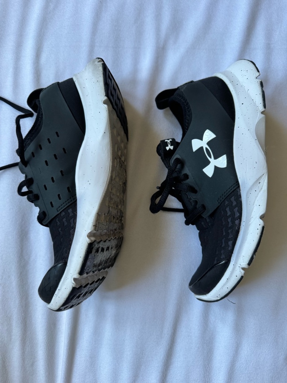 Under Armour Black and White Athletic Sneakers